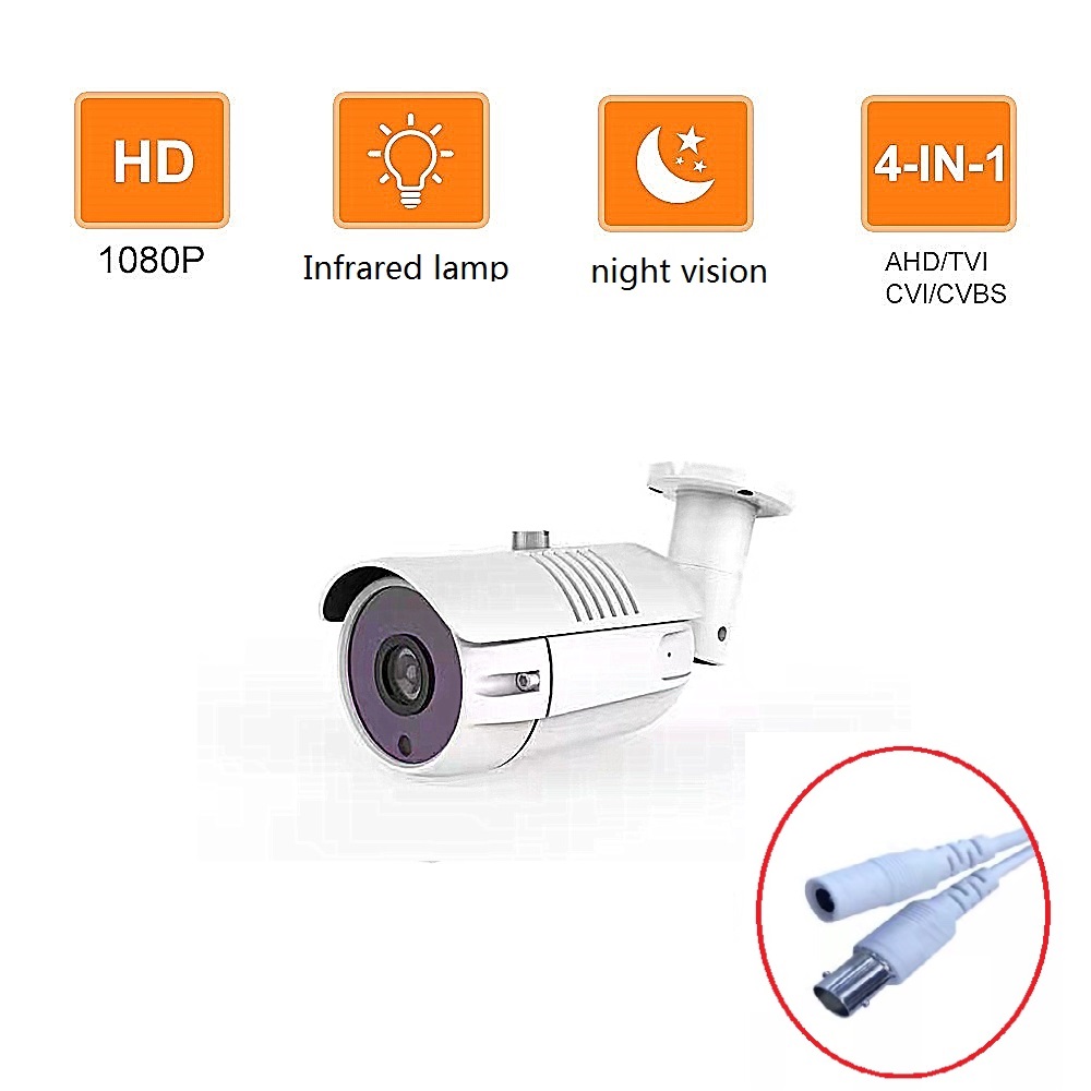 Factory Price Newest Ahd 2mp F1.0 Lens Color Night Vision Imx307 Ip66 Metal Bullet Cctv Home Security Camera System