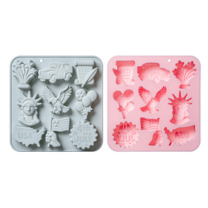 Moldes de Silicona para Pastel con Diseño del Día de la Independencia, Reutilizables, de Grado Alimenticio, Lindos Moldes Magnéticos de Silicona para Chocolate, Dulces y Hielo - Product Image 2