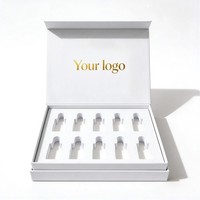 Boîte d'emballage de parfum rigide en forme de livre avec fermeture magnétique, logo de marque personnalisé, écologique, recyclable, avec revêtement UV