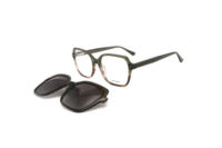 Lunettes de soleil classiques surdimensionnées à monture carrée en acétate, à clipser, mode, unisexe, verres polarisés TAC avec protection UV