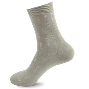 Wholesale Plain Plaid Mens Formal <b>Socks</b> Breathable Bamboo Woven Casual for Autumn Season Dropshipping <b>High</b> Quality - Product Image 4