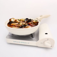 Batterie de cuisine multifonctionnelle avec revêtement antiadhésif en granit et empilable avec poignée amovible