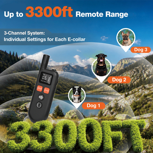 Collar de Adiestramiento Ultrasónico para Perros, 3 Canales, Alcance Remoto de 1100 Yardas, 3 Modos de Funcionamiento, Vibración y Tono, Resistente al Agua IPX7 - Product Image 6