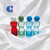 Botella de Perfume de Alta Gama de 100 ml, Colorida, Vacía, con Pulverizador y Tapa de Bola, Fabricante de Botellas de Fragancia Únicas