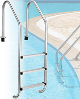 Échelle de piscine en acier inoxydable, escalier de piscine avec marches antidérapantes pour piscines intérieures/extérieures, montage et accès faciles