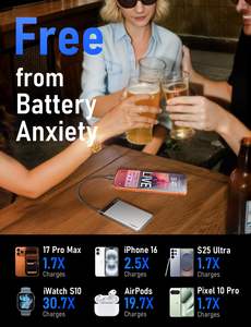 LISEN 2026 – Batterie externe innovante 22,5 W à charge rapide 10000 mAh avec câble USB-C intégré pour iPhone 17 16 Samsung S25 - Product Image 6