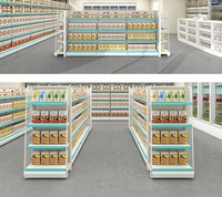 Gondole personnalisée de rayonnage de supermarché de couche de revêtement de poudre, supermarché d'étagère