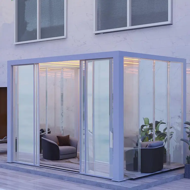 새로운 디자인 현대 스타일 고품질 파티오 태양 방 야외 절연 알루미늄 빌라 유리 sunroom 정원