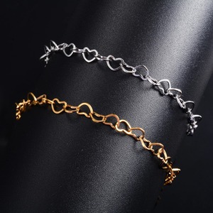 Bracelet chaîne cœur en acier inoxydable mignon pour femme et fille, chaîne de cheville, chaîne de main avec rallonge, accessoires de fabrication de bijoux - Product Image 3