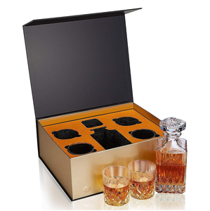 ชุดแก้วอุปกรณ์สำหรับบาร์แวร์,แก้ววิสกี้แบบโบราณพร้อมกล่องของขวัญสำหรับเหล้าบูร์บองและค็อกเทล - Product Image 5