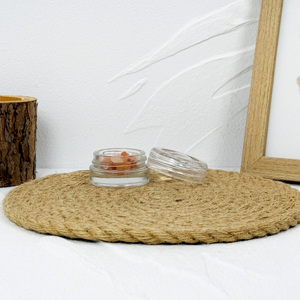 Mini 3g 5g 7g 9g <b>Cream</b> Balm <b>Hemp</b> Flower Leaves Glass Jar with CR Cap - Product Image 1