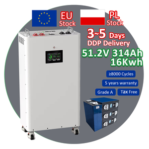 แบตเตอรี่โซลาร์เซลล์แนวตั้ง EU Stock 48V 51.2V 314Ah 16kwh V19 BMS แบบตั้งพื้น แบตเตอรี่ลิเธียมไอออน สำหรับใช้ในบ้าน - Product Image 1