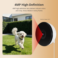 Caméra de sécurité Zemismart 4MP HD à fixation sur fenêtre, vision nocturne couleur F1.0, WiFi 6, détection de mouvement humain, contrôle par application