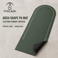 Yugaland Pflegeleichte Glatte PU-Yogamatte 183*68cm Rutschfeste Naturkautschukmatte