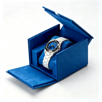 Boîte d'emballage pour montre en carton rigide gris, modèle 2026, dernière version, en deux parties, avec impression de logo personnalisé pour coffrets cadeaux