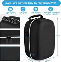 Étui de rangement de luxe en EVA imperméable et durable de grande capacité avec fermeture éclair pour accessoires PS5 VR 2