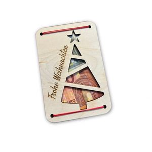 Manufacture New Product Merry Christmas Wooden Money <b>Gift</b> <b>Card</b> Home Decoration Ornaments Crafts Made in China - Product Image 3