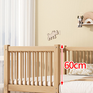 Nuevo diseño de madera maciza de nogal, cuna junto a la cama para niños con barandilla, cuna para bebés, niños y niñas, cama individual Extra - Product Image 6
