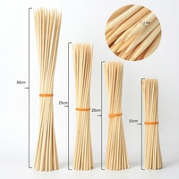 Brochettes coréennes en bambou à long manche, haute résistance, anti-fissuration, robustes et durables pour la cuisson de la viande et des fruits de mer