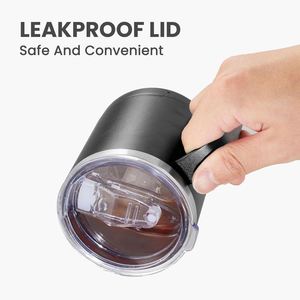 12oz Coffee <b>Mug</b> With Handle, <b>Double</b> <b>Wall</b> Stainless Steel Insulated Lowball Tumbler Keeping Hot and Cold Coffee Cup with Handle - Product Image 6