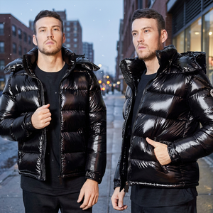 Veste coupe-vent imperméable d'hiver pour homme, taille plus, 100% nylon, personnalisée 2020, fermeture éclair, fourrure de mouton, motif floral, écologique - Product Image 3
