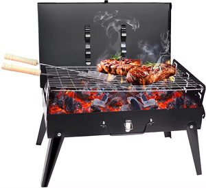Parrilla de carbón portátil para exteriores <span class=keywords><strong>Barbacoa</strong></span> de carbón de doble uso frita <span class=keywords><strong>y</strong></span> a la parrilla - Product Image 4