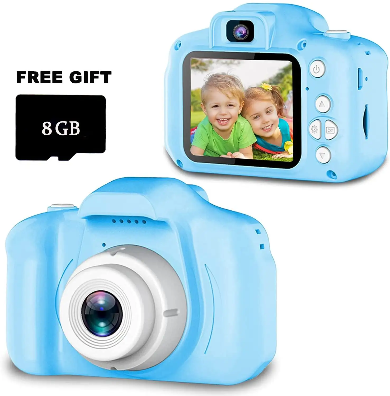 การ์ตูนน่ารักเด็กทันทีกล้องเด็กสนุกของขวัญคริสต์มาสกล้องดิจิตอลในตัวเกม2.0นิ้ว X2กล้องภาพเด็ก