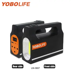 Yobolife sistem penerangan tenaga surya, lampu berkemah luar ruangan tenaga surya DC, pengisi daya USB dengan bola lampu