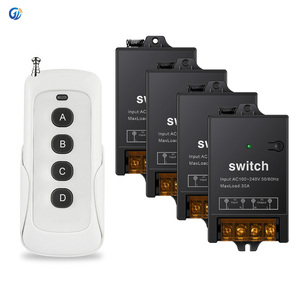 GLC 4-kênh <span class=keywords><strong>RF</strong></span> chuyển đổi không dây AC 220V điều khiển từ xa chuyển đổi cho đèn & ánh sáng 40A max. Hiện tại - Product Image 1