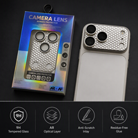 Protection d'objectif d'appareil photo en verre trempé de qualité supérieure, gravée en diamant, pour 17/18 Pro/Pro Max