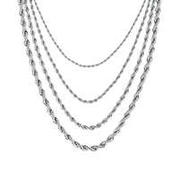 Olivia Vente en gros tendance Bijoux tendance étanches Chaîne en corde plaquée or en acier inoxydable pour homme et femme Accessoires de bijouterie