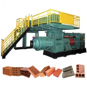 Brick production line 8 holes soil red clay mud brick making machinery full set