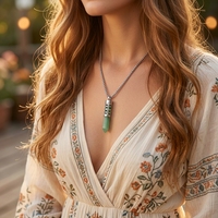 Pendentif en pierre naturelle et cristal, en acier inoxydable, spirale ajourée, boîte à parfum pour huiles essentielles, collier