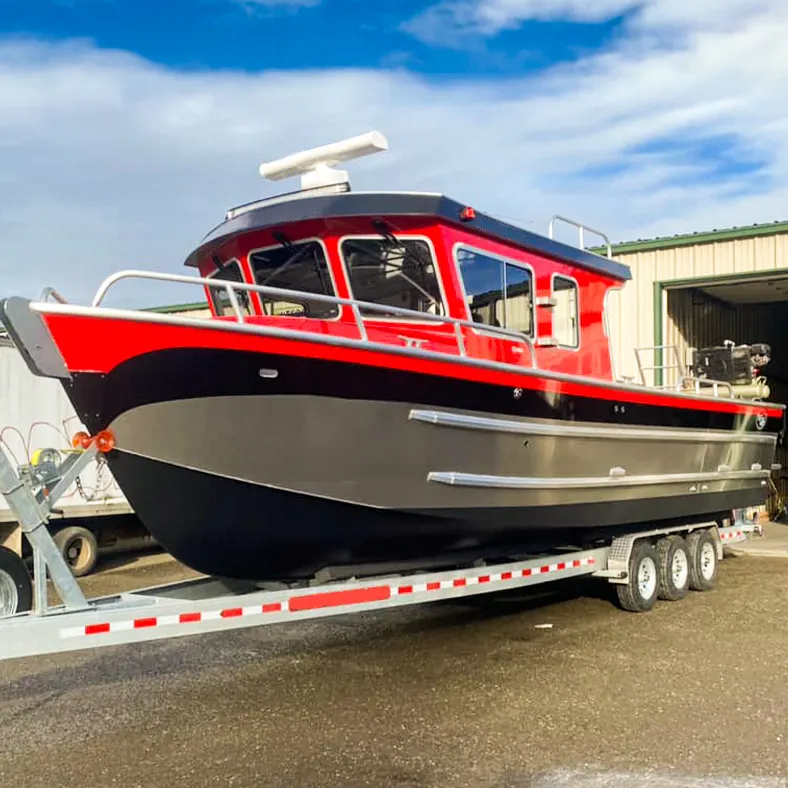 Kinocean Luxus vollständig geschweißtes Aluminiumboot mit Harttisch und Tief-V-Kabine Fischerboot zu verkaufen