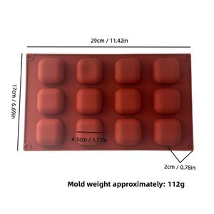 Tangchu <b>Square</b> Pillow Chocolate Mousse Cake Silicone Oven Safe Baking <b>Tool</b> DIY Handmade Soap Mold - Product Image 4