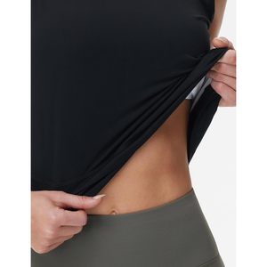 Camiseta Deportiva Corta para Mujer, Sin Mangas, con Dobladillo Asimétrico, Ajuste Holgado, para Yoga, Transpirable, de Spandex y Poliéster - Product Image 4