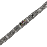 Bracelet bohème fait main en fil métallique tressé avec perles de tourmaline naturelle et perles en acier inoxydable pour femme, bijoux raffinés