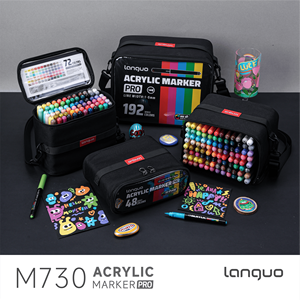 Ensemble de marqueurs à peinture acrylique ultime de 192 couleurs, <span class=keywords><strong>palette</strong></span> complète de couleurs, stylos à peinture opaque, peinture professionnelle pour artistes, studio d'art, lot en vrac PET - Product Image 5
