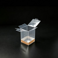 Boîtes pliables en plastique PET recyclé avec impression personnalisée, vernissage et emballage transparent pour petits produits avec crochet