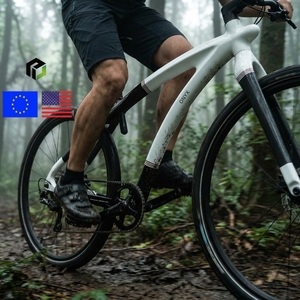 Vélo de montagne en fibre de carbone de <span class=keywords><strong>28</strong></span> <span class=keywords><strong>pouces</strong></span>, système 12 vitesses, axe en acier, écologique, étanche, absorption des chocs, léger, pliable - Product Image 3