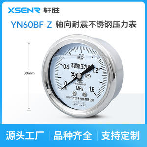 Manómetro de Acero Inoxidable Suzhou XuanSheng de 60 mm, Analógico, de 0 a 1.6 MPa, Conexión Roscada para Uso Industrial - Product Image 2