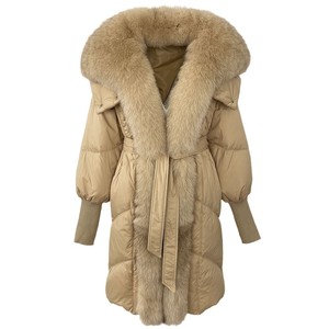 Piumino Lungo da Donna Invernale 2025 <span class=keywords><strong>con</strong></span> <span class=keywords><strong>Cappuccio</strong></span> in Vera <span class=keywords><strong>Pelliccia</strong></span> di Volpe Parka Spesso e Caldo Capospalla di Lusso - Product Image 5