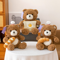 Peluche Ours en Peluche Mignon de Boulangerie, Jouet Doux en Forme de Chef avec Chapeau de Chef pour Commandes en Gros aux Magasins de Cadeaux