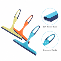 Ensemble de raclettes à vitres en silicone multicolores, essuie-glace pour salle de bain, outil de nettoyage sans traces pour douche et sol
