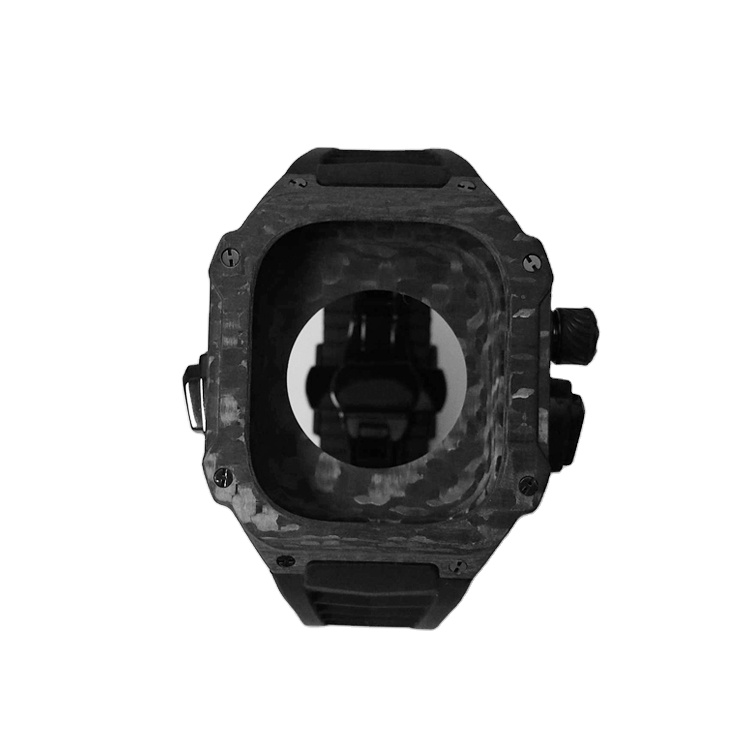 Роскошный новый размер 49 мм Ультра чехол для часов с позолоченным покрытием из чистого углеродного волокна золотой точки чехол для часов