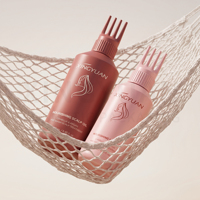 XINGYUAN Flacon applicateur de soin capillaire personnalisé avec peigne pour la croissance des cheveux et le massage du cuir chevelu, conteneur vide en PE de 250 ml à presser