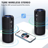Enceinte de fête Bluetooth portable de luxe étanche pour l'extérieur avec amplificateur de son et subwoofer intégré, gamme complète, vente en gros
