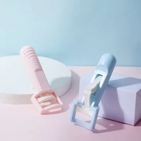Recourbe-cils portable JM avec coussinet en caoutchouc, outil de maquillage pour débutants, pour recourber et façonner