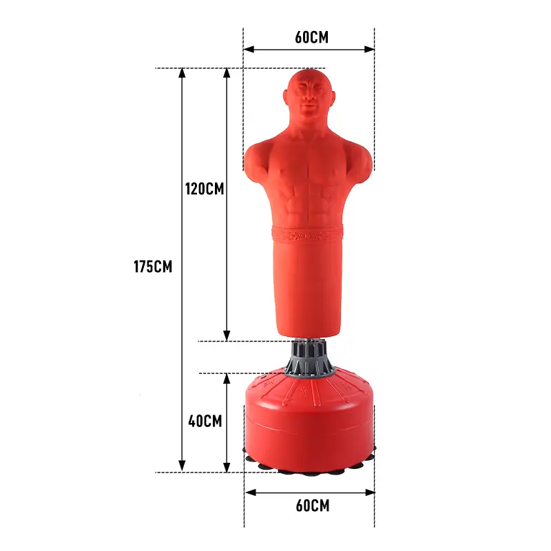 Professional Boxing Equipment Free Standing Silicone Human Shaped Punching Bag Free Standing Boxing Dummy