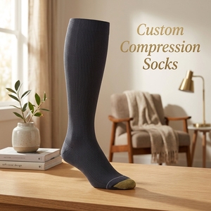 Fully Custom Men <strong>Plus</strong> <strong>Size</strong> Crew Spring <strong>Dress</strong> Long Breathable Compression Socks Office Home Outdoor Sports - Product Image 1